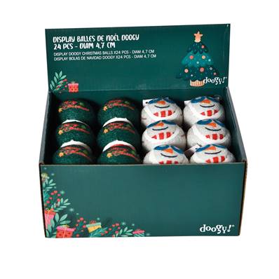 DISPLAY BALLES DE NOEL DOOGY X24PCS - DIAM 4,7CM