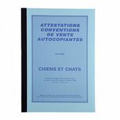 Carnet d'attestations de vente chiens et chats