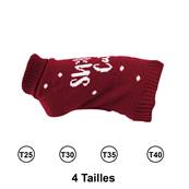 PULL SNOW CUTE BORDEAUX XL - 40CM