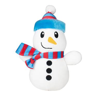 PELUCHE BONHOMME DE NEIGE 14X6CM