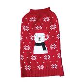 PULL FANTAISIE DE NOEL OURS ROUGE T25cm