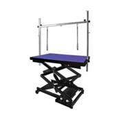 TABLE VERIN ELECTRIQUE CERES BASE NOIRE PLATEAU CAOUTCHOUC SOUPLE VIOLET CDE A P