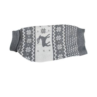 PULL GRIS JACQUARD L - 35CM