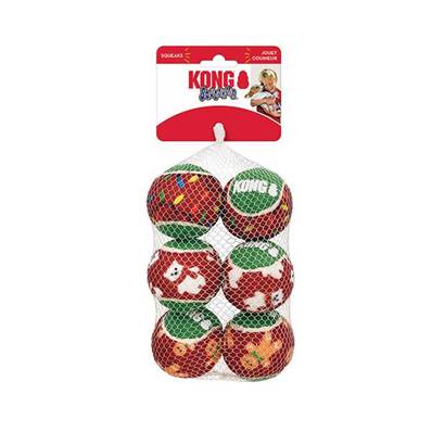 KONG HOLIDAY SQUEAKAIR® BALLS 6-PK MD 6,35CM-54G