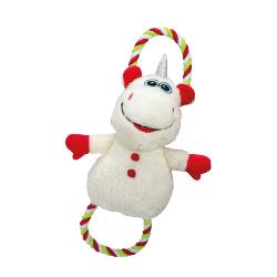PELUCHE LICORNE DE NOEL AVEC CORDE 36CM DEREF A EPUIS