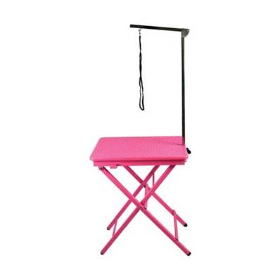 TABLE PLIANTE PORTABLE PLASTIQUE ROSE 60X45X73 (82) CM 8 KG