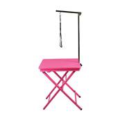 TABLE PLIANTE PORTABLE PLASTIQUE ROSE 60X45X73 (82) CM 8 KG