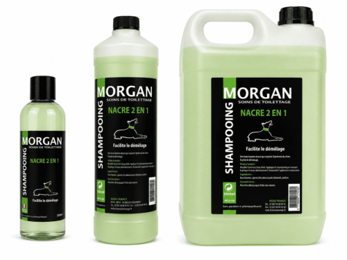 Shampooing Nacré 2 en 1 disponible en 250ml, 1L et 5L