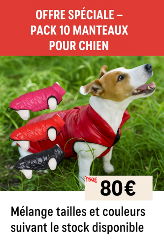 PACK 10 MANTEAUX POUR CHIEN