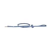 LAISSE VICHY BLEU MARINE 1,2M X15MM