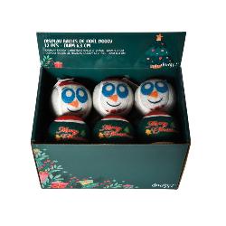DISPLAY BALLES DE NOEL DOOGY X12PCS - DIAM 6,3CM DEREF A EPUIS
