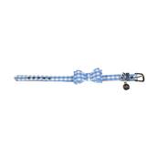 COLLIER VICHY BLEU CLAIR T40 28,5-36CM X20 MM