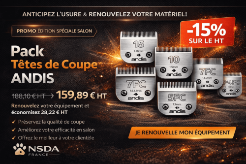 Pack de 6 Têtes de Coupe ANDIS – Offre Pro -15% HT